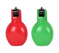 ALCXAZS Durable Hand Squeeze Whistles Loud Coaches Referees Portable Sports Equipment Behavior Training Activities Handheld Outdoor Indoor Sports Whistle Portable, green and red, 12x6.5cm