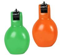 ALCXAZS Durable Hand Squeeze Whistles Loud Coaches Referees Portable Sports Equipment Behavior Training Activities Handheld Outdoor Indoor Sports Whistle Portable, green and orange, 12x6.5cm