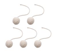 ALCXAZS Durable Sisal Cat Toy Ball Interactive Playtime Engaging Cats Have Endless Fun While Chasing And Playing Cat Kitten Toy Pet Supplies Long Rope Teasers, White, 4.5cm