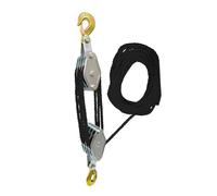 ALCXAZS Durable Steel Manual Pulley System For Easy Installation Efficient Rope Pulley System For Heavy Object Lifting Rope Lifting Hoist, black, 4 wheels 20M