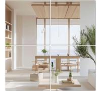 ALCXAZS Durable Wall Mirror Toddler Mirror Frameless Classroom Easy