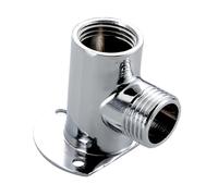 ALCXAZS Easy Installation Shower Nozzle Head Fixed Base Bracket Bathroom Parts Durable with Shower Connector and Lock Nuts Single Faucet Fixing Parts Lock Nuts Fittings