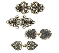 ALCXAZS Effortless Sweater Brooch Clips With Collapsible Clips For Cardigans And Shawls Designed Jewelry Options Medieval Cloak Dresses Shawl Cape Fasteners, Bronze