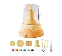 ALCXAZS Electric Pottery Wheel Kids for Creative Play Electric Ceramic Forming Machine Convenient USB Powered Joy Children Pottery Wheel Kids Craft Toys Turntable Wheels , Yellow , 13x13x15cm