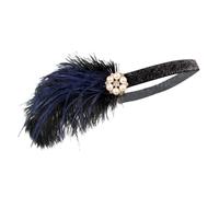 ALCXAZS Elegant Headband for Wedding Party Hair Accessories Red Headpiece Costume, Black+Blue, Type C