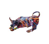 ALCXAZS Elegantly Crafted Bull Sculpture Unique Decorative Piece Hand Painted Art Home Office Study Living Room Accent Minimalistic Collection Bull Living Room Craft