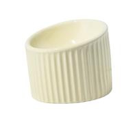 ALCXAZS Elevated Cat Bowls Tilted And Anti Skid Premium Ceramic Pet Feeding Supplies Cats Love Comfortable Dining Elevated Cat Bowls Tilted Upper Lower Ceramic Feeder Anti Slip, Yellow, 13.7x11cm