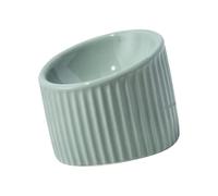 ALCXAZS Elevated Cat Bowls Tilted And Anti Skid Premium Ceramic Pet Feeding Supplies Cats Love Comfortable Dining Elevated Cat Bowls Tilted Upper Lower Ceramic Feeder Anti Slip, Green, 13.7x11cm