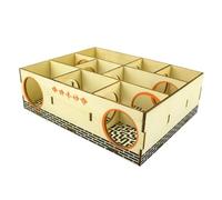 ALCXAZS Engaging Gerbil Dwarf Hamster Hideout Durable Tunnel For Healthy And Happy Pets Hamster Maze Tunnel Puzzle Toy Wooden Maze Surprise. Wooden House Small Pet Animals Play Mice, 15.5x19.8x6cm