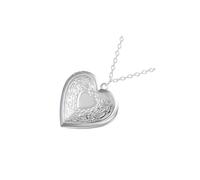 ALCXAZS Fashionable Heart Shaped Necklace With Photo Locket Frame Pendant As Meaningful Gift To Mark Special Moments Locket Necklace Pendant Charm Photo Frame Picture, Heart, 3x2.6cm