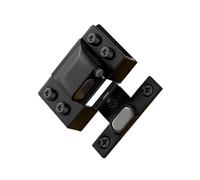 ALCXAZS Frameless Glass Door Hydraulic Hinge Rust Resistant U Shaped Clip Ensures Quick Installation Adjustable Fits 5mm-8mm Glass Panels Door Hinge Hydraulic, Black, 5.4x3.4cm