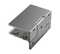 ALCXAZS Frameless Glass Door Hydraulic Hinge Rust Resistant U Shaped Clip Ensures Quick Installation Adjustable Fits 5mm-8mm Glass Panels Door Hinge Hydraulic, Silvery, 5.4x3.4cm