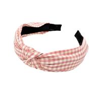 ALCXAZS Hair Accessories Lattice Elastic Knotted Headband Korean Clothes Matching Accessory Plaid Hairband for Adult Female