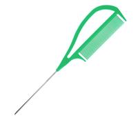 ALCXAZS Hair Styling Comb Essential Styling Tool And Weave Application No More Struggles With Tangled Hair Teasing Wide Tooth Pick Stylist Braiding Rat Tail, Green, 26.3x5.5cm
