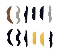 ALCXAZS Halloween Mustache DIY Self Adhesive Mustache Set Reliable Lightweight Plush Cloth Accessory For Costume Parties DIY Self Adhesive Set Costume Accessory, Multi Color