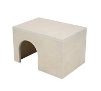 ALCXAZS Hamster Hut Play Toy Charming Hideout Amazing Small Pet Castle Comfortable Activity Platform For Happy Pets Small Animal Hideout Activity Platform Guinea Pig, wood color, Flat Top