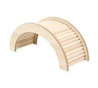 ALCXAZS Hamster Hut Play Toy Charming Hideout Amazing Small Pet Castle Comfortable Activity Platform For Happy Pets Small Animal Hideout Activity Platform Guinea Pig, wood color, 15x15x1.5cm