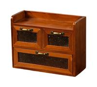 ALCXAZS Handcrafted Makeup Storage Organizer Desk Solution Vintage Effective Cosmetics Organization Nail Polish Skin Cares Cosmetic Display Cases Makeup Box, Style B