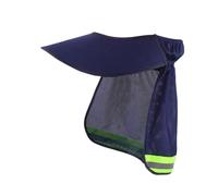 ALCXAZS Hard Hat Neck Shade Sun Safety Meets Comfort Sunshine With High Visibility Mesh Workers On Duty Outside Construction Sanitation Worker Neck Cover, Blue Black, Hole Dia 15cm