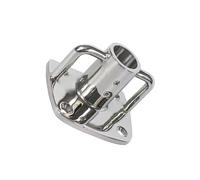 ALCXAZS Heavy Duty Flag Pole Holder Durable Socket Square Base Boats Fishing Ships Easy To Install Features Which Is Very Stable Boat Flag Pole Socket Outside House Ground Marine