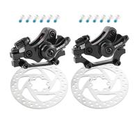 ALCXAZS High Performance Disc Brake System Features Durable Aluminum Alloy Offers Excellent Braking Power With Efficient Heat Management Bicycle Disc Brake System Bike Kit, Front Rear140, 88x51x58mm