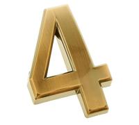 ALCXAZS House Number Plate Sign Home Decor New Modern 3D Chrome Plated Convenient To ll Super Durable And Can Remain, Number 4