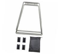 ALCXAZS Ice Box Holder Lightweight Foldable Cooler Stand Compact Portable Storage Shelf Outdoor Box Holder Can Be Easily Folded and Unfolded for Quick Setup, Silver, 45x21cm