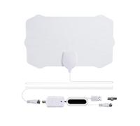 ALCXAZS Indoor Digital Television Antenna 4K Signal Receiver for Amplifier Booster Aerial Broadcast Programs Living Room Office, White