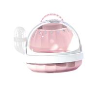 ALCXAZS Innovative Guinea Pig Cage Pet Outgoing Traveling Habitat Features Portable Making Pet Outings Easy And Comfortable Hamster Travel Carrier Cage Transparent Portable, pink, 18.6x18.6x16cm