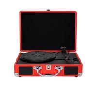 ALCXAZS Installation-free Gramophone Player Support 33/45/78 Vinyl Record Record Player Turntable Turntable Phono, red