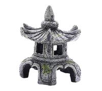 ALCXAZS Intriguing Pagoda Statue Stone Lamp Aquarium Tank Ornament Stylish Decor Supplies For Turtles And Habitats Land Turtle Habitat Shelter Hiding Cave Tool Gift
