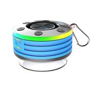 ALCXAZS IPX7 Waterproof Shower Speaker With RGB Color Lights And 360° Surround Sound And Product Has FM Radio Function, sky blue