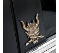 ALCXAZS Japanese Oni Samurai Sticker for Car Motorcycle Decoration Sticker Captivating and Impressive, Golden, 2.76x2.17x0.79 Inch