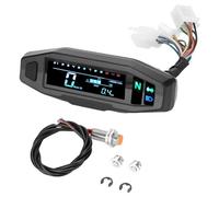 ALCXAZS LCD Digital Motorcycle Speedometer Tachometer Meter Display ABS Universal Digital Motorcycle Oil Gauge
