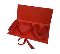 ALCXAZS Letter Shaped Box Treats DIY Craft Bridesmaid Arranging Flowers During Celebrations With Style And Elegance Fillable Letters Candy Flower Chocolate Packaging, Red, 45.6x19.5x6.8cm