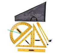 ALCXAZS Lightweight Math Geometry Ruler with Clear Num Easy to Hold and Math Lessons Strong and Durable Drawing Geometry Tool Big Size Teacher Aids, Yellow, 5 pcs