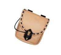 ALCXAZS Medieval Belt Pouch Sturdy Fanny Pack Purse Costume Accessories Steampunk, Beige, 20.3 x 17.7cm