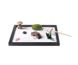 ALCXAZS Meditation Statue Elevating Home Decorations Living Room Zen Garden Buddha Infusing Spaces With Calm And Balance Desktop Zen Garden Kit Sand Table Table Accessory