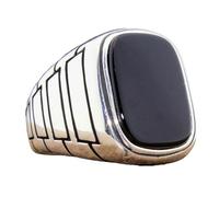 ALCXAZS Men Rings Vintage Smooth Line And Wide Application For Official Occasions Rock Retro Men Ring Ring 9 Casual Medieval, C, Size 7