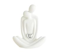 ALCXAZS Modern Ceramic Couple Sculpture Valentines Day Gifts Romantic Hug Figurine For Home Bedroom Decor St.Thanksgiving Study, Silver