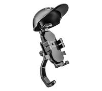 ALCXAZS Motorcycle Phone Holder Black Universal Improves Mobile Phone Screen Visibility On Rides Ensuring Stability.Improve Mobile Screen Visibility. Made Plastic