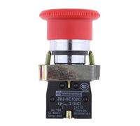 ALCXAZS Mushroom Head Self-locking XB2-BS542 Push Button Robust N C Contact Type Latching Rotary Stop Button Application Versatility Mushroom Emergency Stop Push Rotary Switch