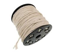 ALCXAZS Natural Twisted Cotton Rope 5mm Diameter Making Dream Catchers Tapestries And Other Decorative Crafts Handmade Decorations Natural Cotton Cord Wedding Home Party, White, 20m