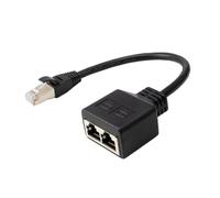 ALCXAZS Network Port Ethernet Connector Plug And Play Prevents Signal Loss For All Applications TypeSplitter Cable LAN Ethernet Splitter Male To Female Laptop, One to Two