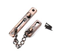 ALCXAZS Office Hotel Door Chain Lock Replacement Living Room Bathroom Toilet Stainless Steel Security Doors Latch Hardware, Red Bronze