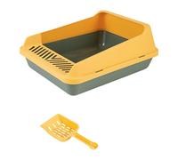 ALCXAZS Open Air Pet Litter Tray High Sides Optimal Cleanup Pet Bedpan Excellent For Bunny And Small Animals Open Top Litter Tray Allows To Easily Cats Behavior
