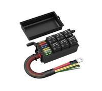 ALCXAZS Optimal Solution 6 Way Relay Box Vehicle Relay Panel Waterproof Dustproof Pre Wired Fuse Box Making Convenient For To Blade Fuse Holder Easy Installation Accessories, 24V, 16x7.24x8.38 cm