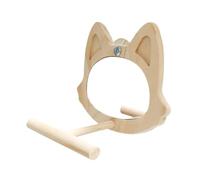 ALCXAZS Parakeet Mirror Fun Toy Built For Engaging Parrot Playtime And Encouraging Healthy Reflection Habits Parrots Parrot Wooden Mirror Stand Bird With Perch