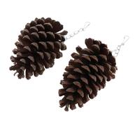 ALCXAZS Pine Cone Bird Feeder Perch For Budgie Parakeet Excellent Source Of Nutritional Access And Playtime Interaction Cage Toy Cockatiel Macaw African Grey Cockatoo