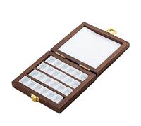 ALCXAZS Portable Empty Watercolor Palette Box Keeps Paint Fresh Craftsmanship at Finest Frequent Travelers Artists Travel Paint Case for Painters Students Painting